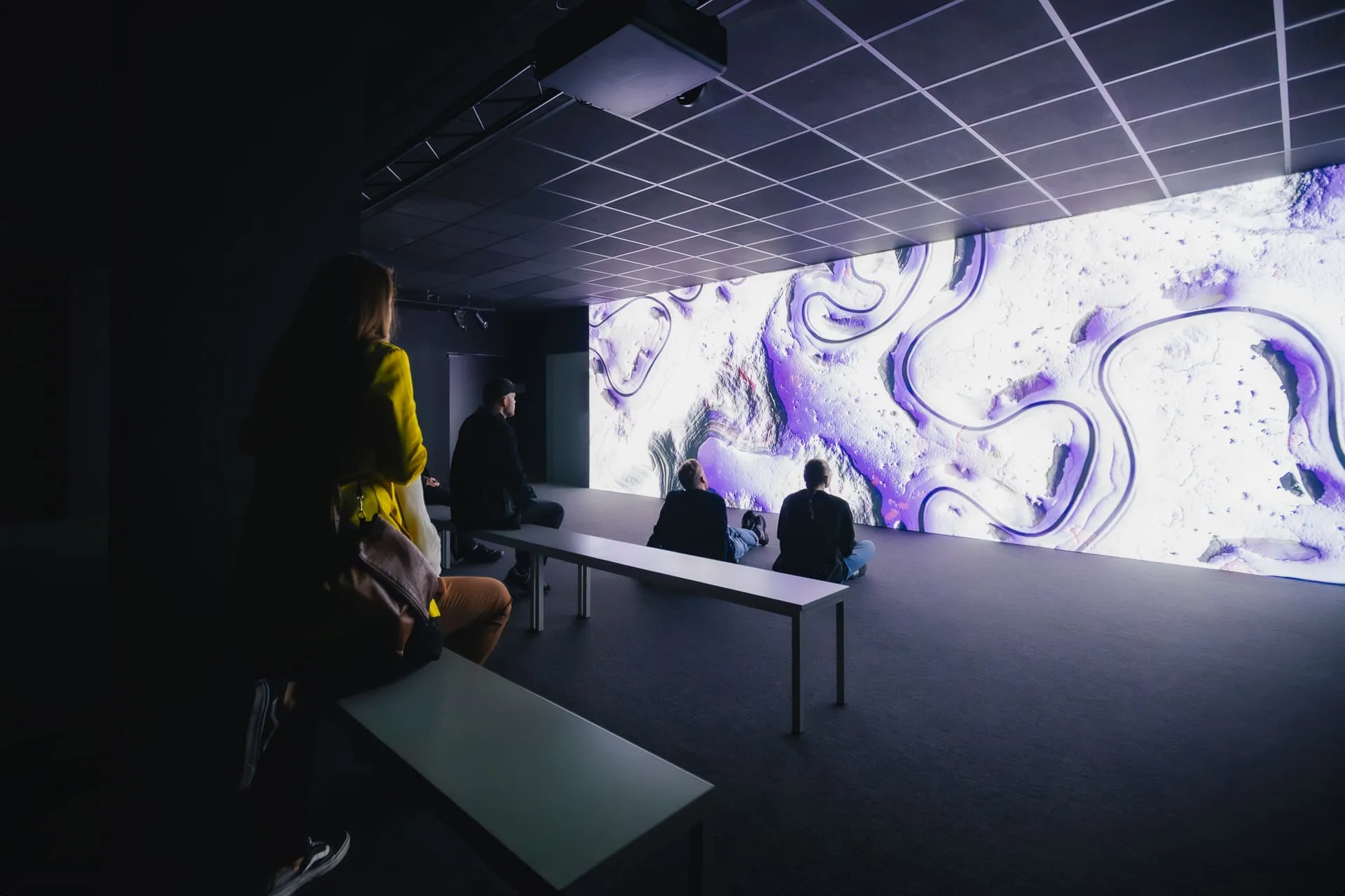 A generative work by onformative shown at Signal Space