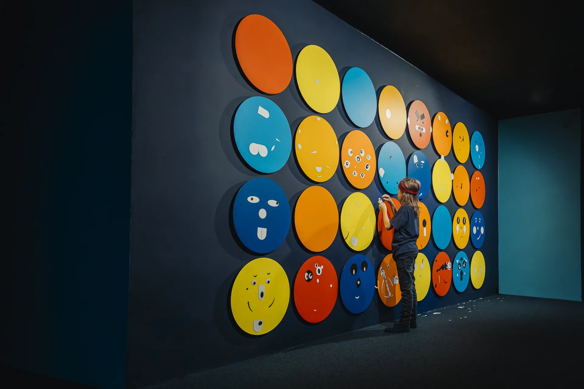 Children playing with the interactive installations at Signal Playground